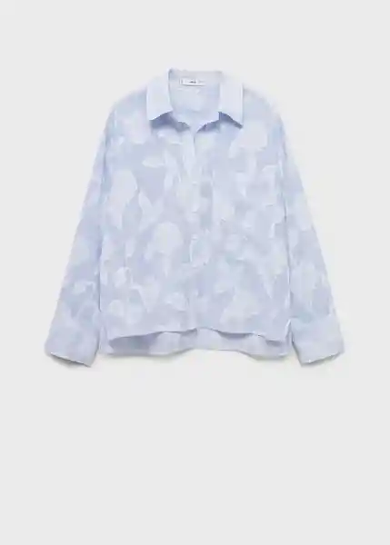 Camisa Yuna Celeste Talla XS Mujer Mango