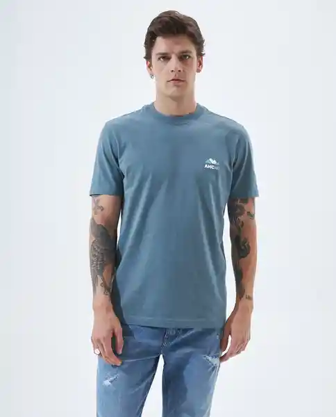 Camiseta Hombre Azul Talla M 841F003 Americanino