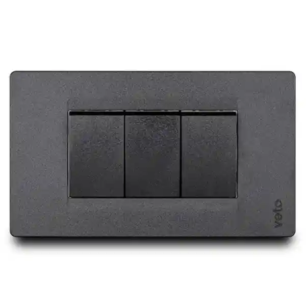 Veto Interruptor Triple Black
