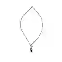 Collar Con Dije de Corazón y Moño Serie Dark Miniso