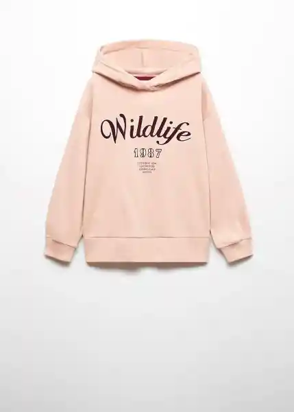 Sudadera Wildlife Rosa Talla 08 Niña Mango