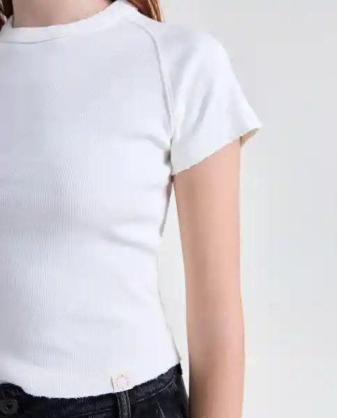 Camiseta Mujer Crudo Talla L 609G007_CRU110606 Americanino