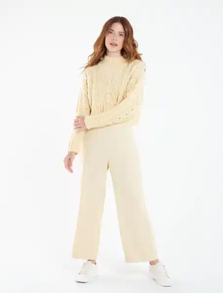 Pantalón Mujer Nerd Naranja Melocoton Claro Talla 12 Naf Naf