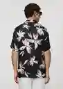 Camisa Mikonos Negro Talla M Hombre Mango