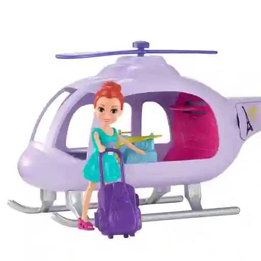Polly Pocket Super Helicóptero De Viaje