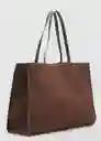Bolso G Fes Chocolate Talla 99 Mujer Mango