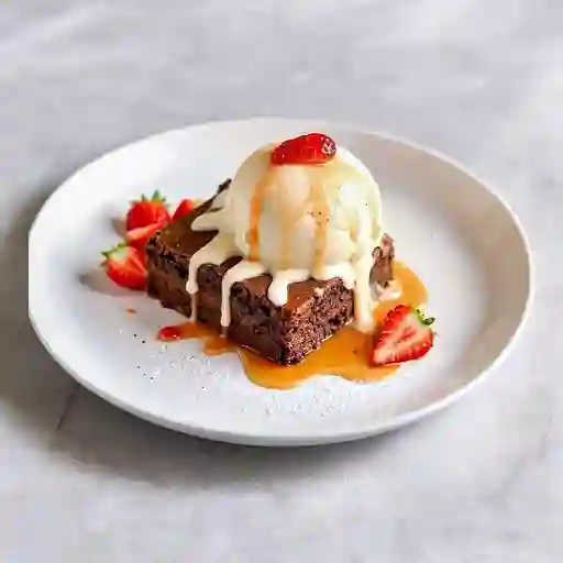 Brownie con Helado