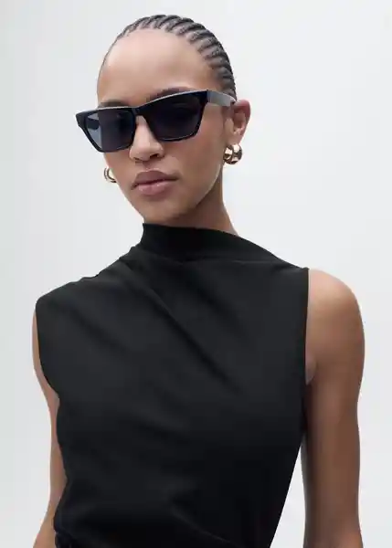 Vestido Bella Negro Talla L Mujer Mango