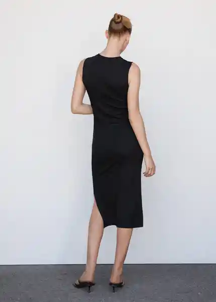 Vestido Tina Negro Talla 18 Mujer Mango