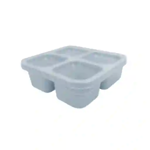 Recipiente 4 Compartimentos Con Pitillo Azul Miniso Miniso