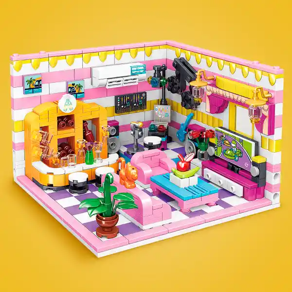 Set de Construcción Casa Sala de Estar Mini City Miniso