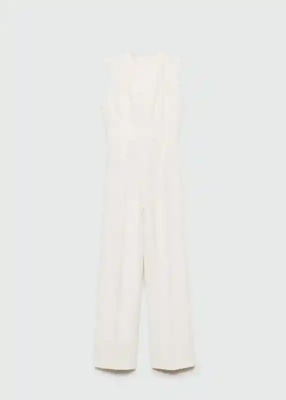 Mono Aty-l Blanco Talla Xl Mujer Mango