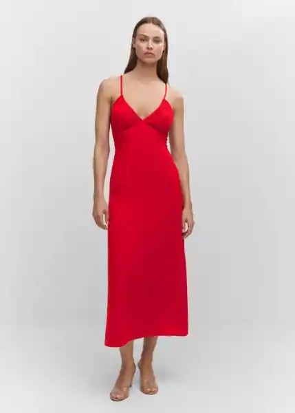 Vestido Martina Rojo Talla S Mujer Mango