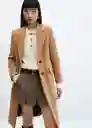 Abrigo Epic Camel Talla XL Mujer Mango