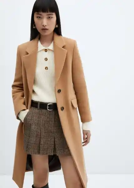 Abrigo Epic Camel Talla XL Mujer Mango
