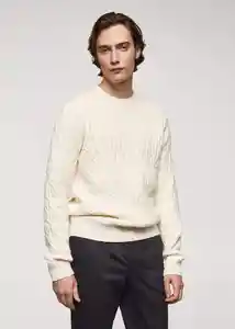 Buzo Jersey Ybarre Off White Talla XXL Hombre Mango