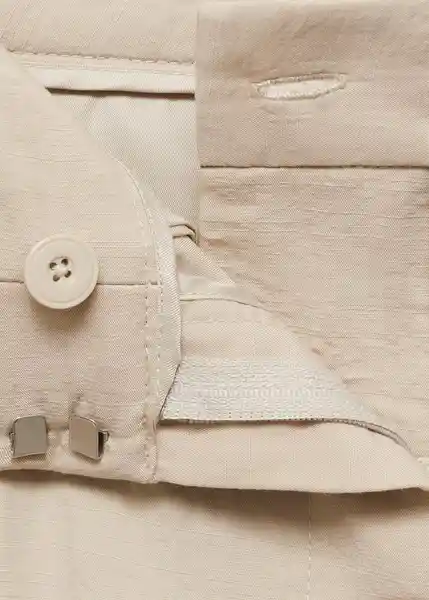 Pantalón Carla Piedra Talla 38 Mujer Mango