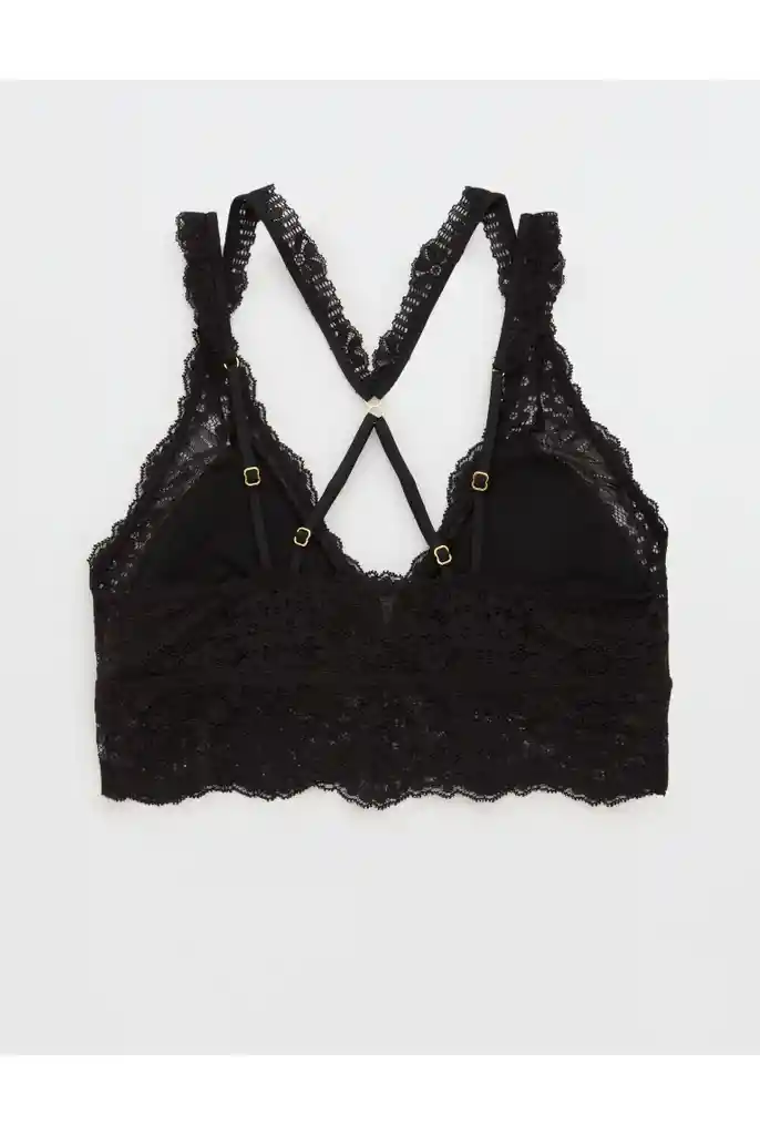 Bralette Negro Floral Large American Eagle