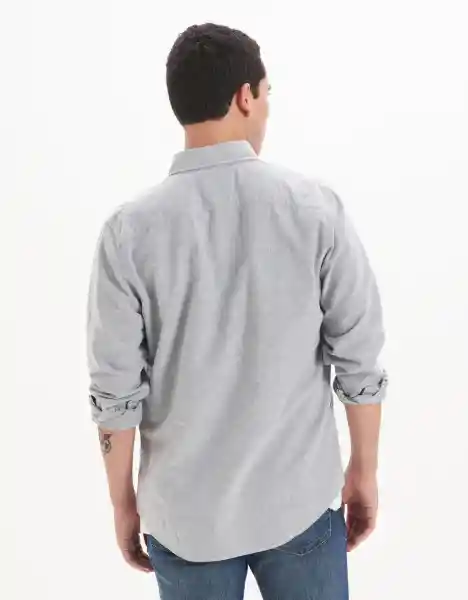 Camisa Gris Talla Large Hombre American Eagle