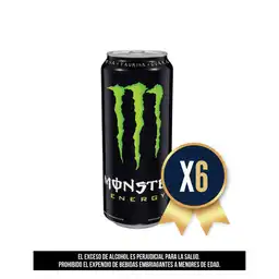 Monster Green Lata 473 Ml Combo X 6