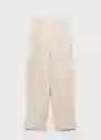 Pantalón Willy Crudo Talla M Mujer Mango