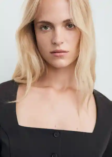 Blazer Americana Klumi Gris Talla M Mujer Mango