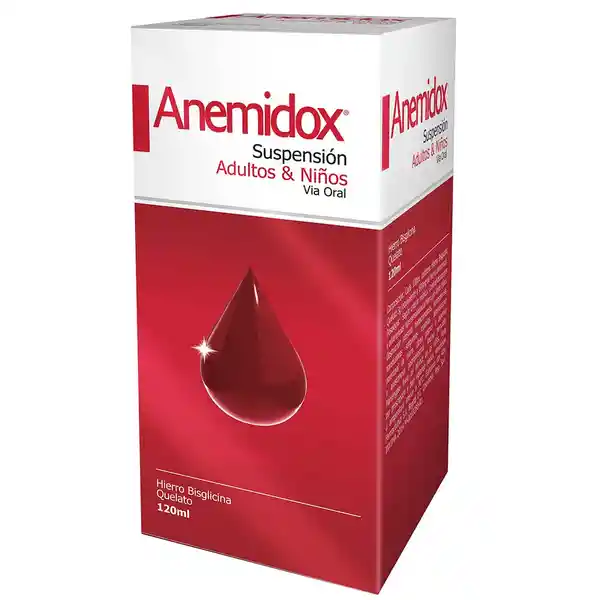 Anemidox tratamiento para la deficiencia de Hierro con Acido Folico y Vitamina C Suspension Oral 120ml