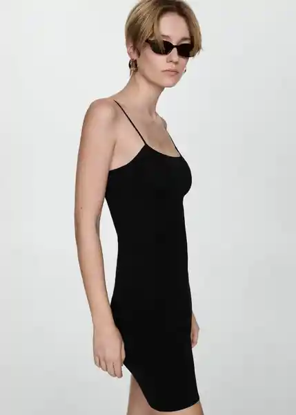 Vestido Ciruela Negro Talla XL Mujer Mango