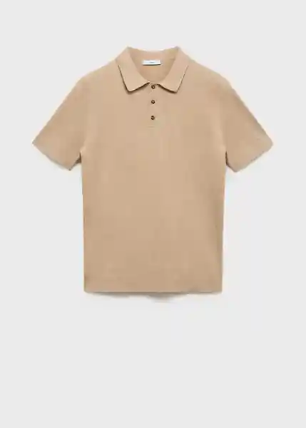 Camiseta Polo Andrew Beige Talla S Hombre Mango