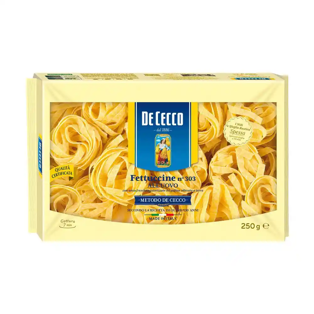 De Cecco Pasta Fettuccine al Huevo número 303  