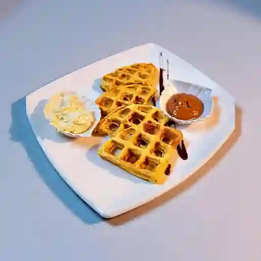 Waffle con Queso Crema