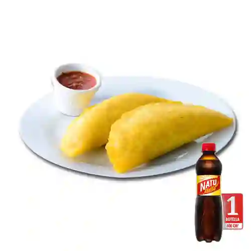 Combo Empanada de Papa y Carne + Natu Malta 400 ml