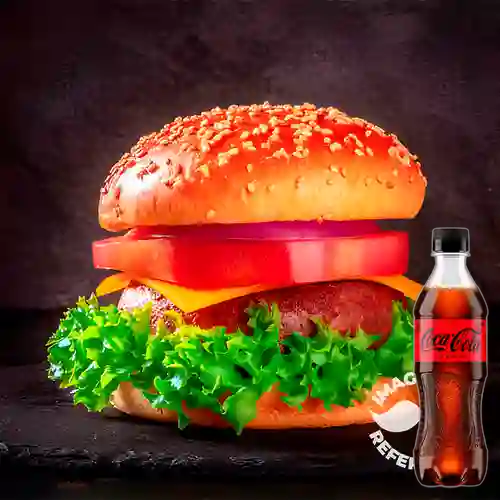 Hamburguesa Jefa de La Tribu +Cocacola ZERO 400ml