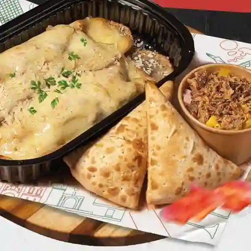 Crepes pollo champiñones