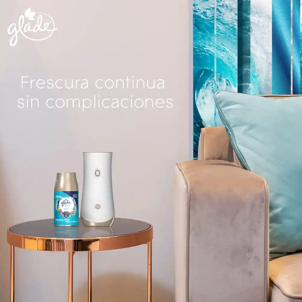 Glade Ambientador Automático en Aerosol Aparato Paraíso Azul 175 g