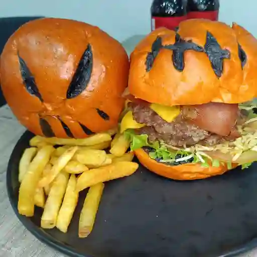 Burger doble carne + papa