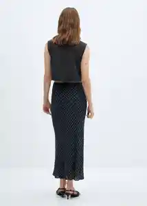 Chaleco Talia Tejano Gris Oscuro Talla M Mujer Mango