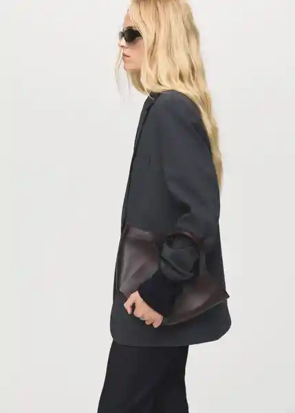 Blazer Americana Mila Gris Talla S Mujer Mango