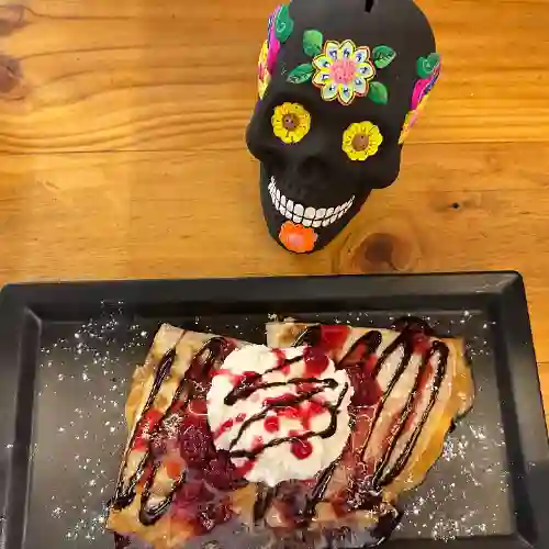 Cajeta con Helado de Vainilla