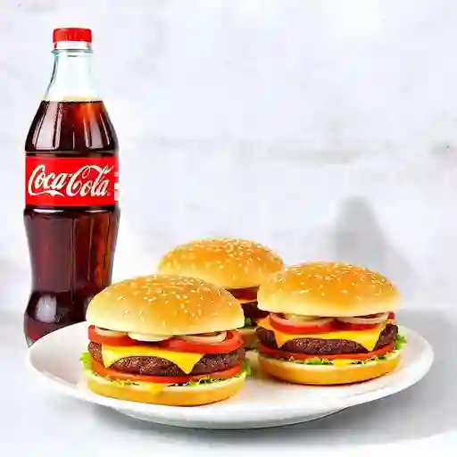 Combo 3 Hamburguesas De Carne
