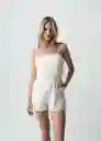 Enterizo Lulu Crudo Marfil Claro Talla S 462G385 Naf Naf