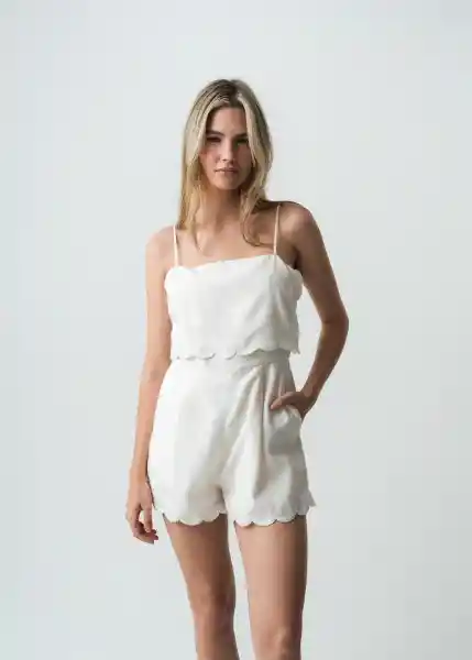 Enterizo Lulu Crudo Marfil Claro Talla S 462G385 Naf Naf