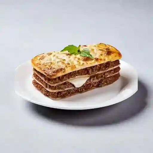 Lasagna Bolognesa y Gaseosa