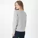 Suéter Cuello Redondo Manga Larga Gris Talla M 705325