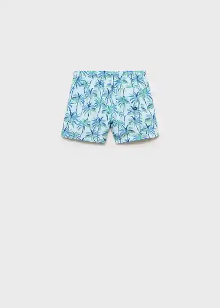 Short Bañador Palmbb Celeste Talla 71 Niños Mango
