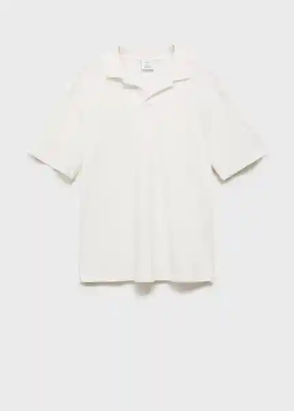 Camiseta Polo Rolandp Crudo Talla M Hombre Mango
