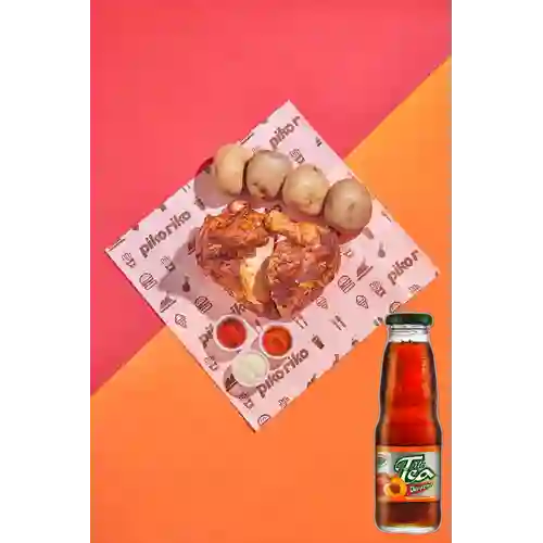 Combo Pollo Asado 4 Presas + Mr Tea Limón 300 ml