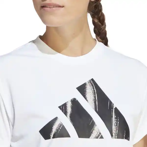 Adidas Camiseta Run it Bl Tee Para Mujer Blanco Talla S