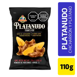 Platanudo Pasabocas Chicharrón y Platano Verde 110 g