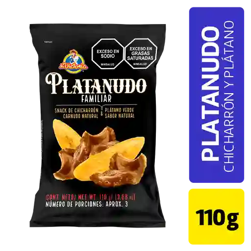 Platanudo Pasabocas Chicharrón y Platano Verde 110 g